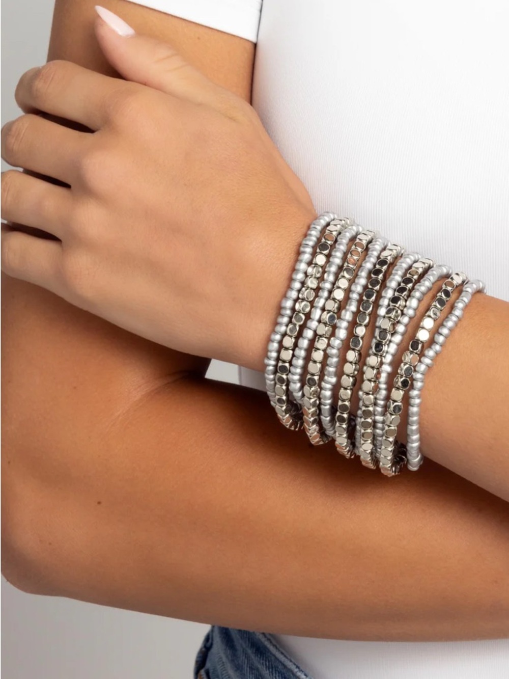 Spirited Stack Silver Bracelet